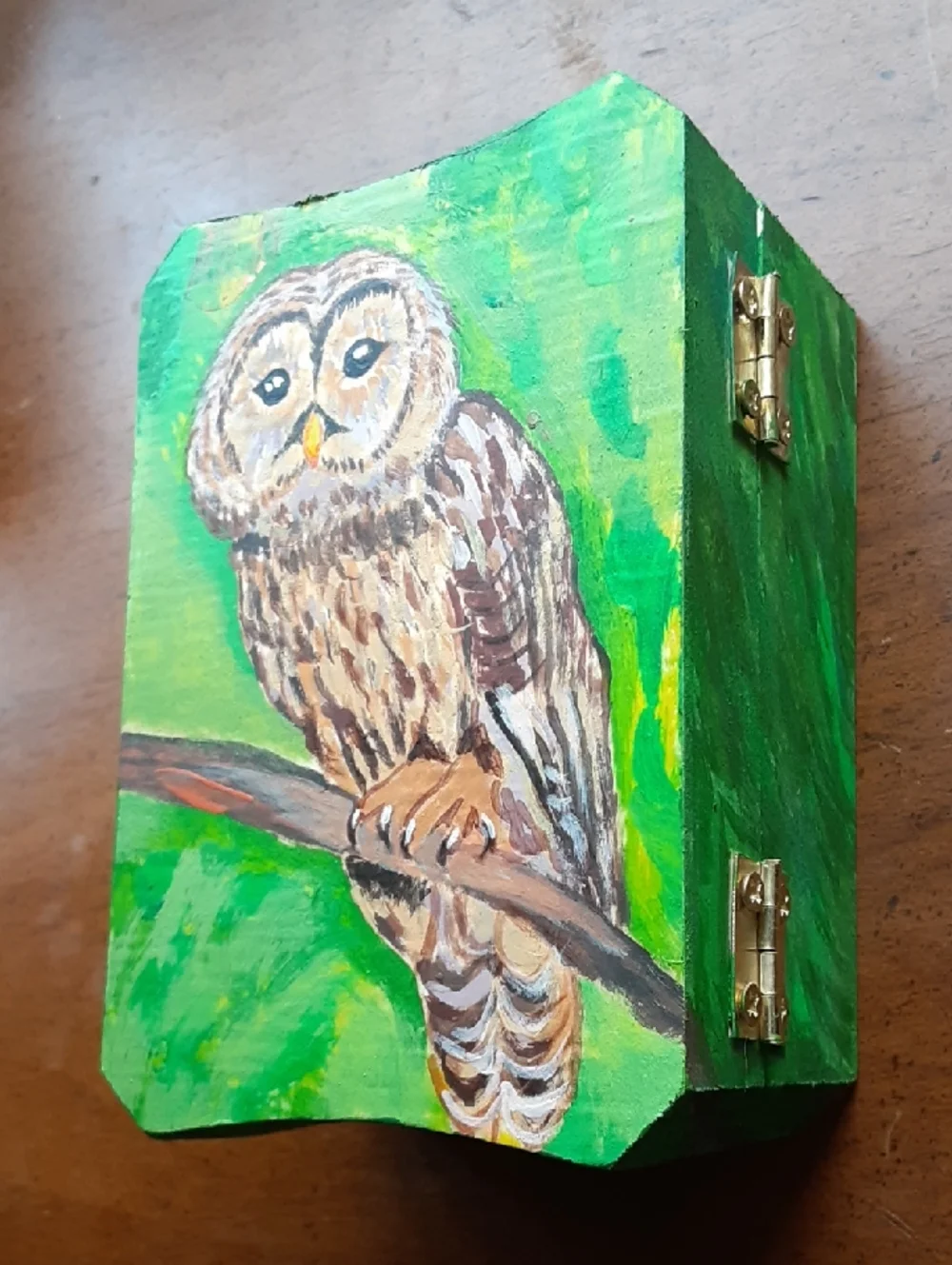Hand-Painted Wooden Trinket Box - owl - Picture 3 of 8